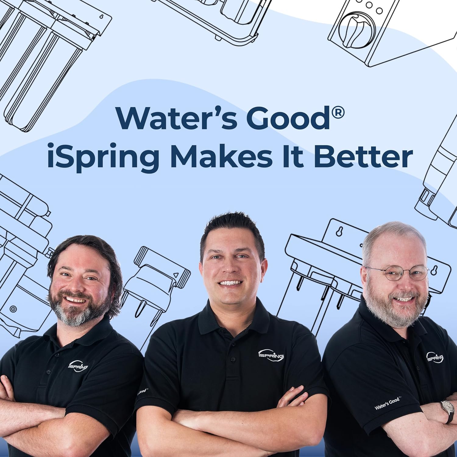 iSpring Elite Series Iron, Manganese, and Hydrogen Sulfide Reducing Whole House Water Filtration System, Model: WCFM550K
