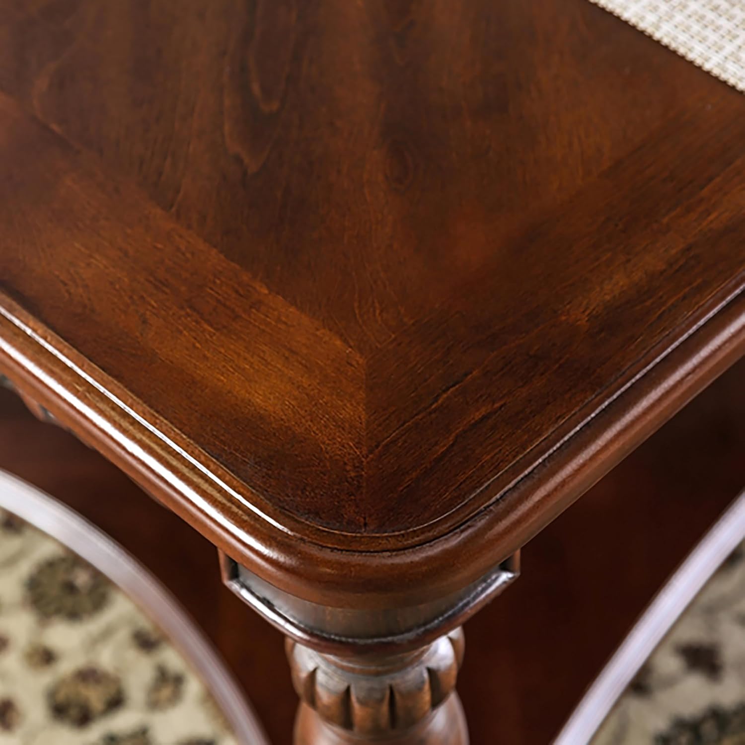 Furniture of America 3-Piece Trenton Table Set, Cherry Finish