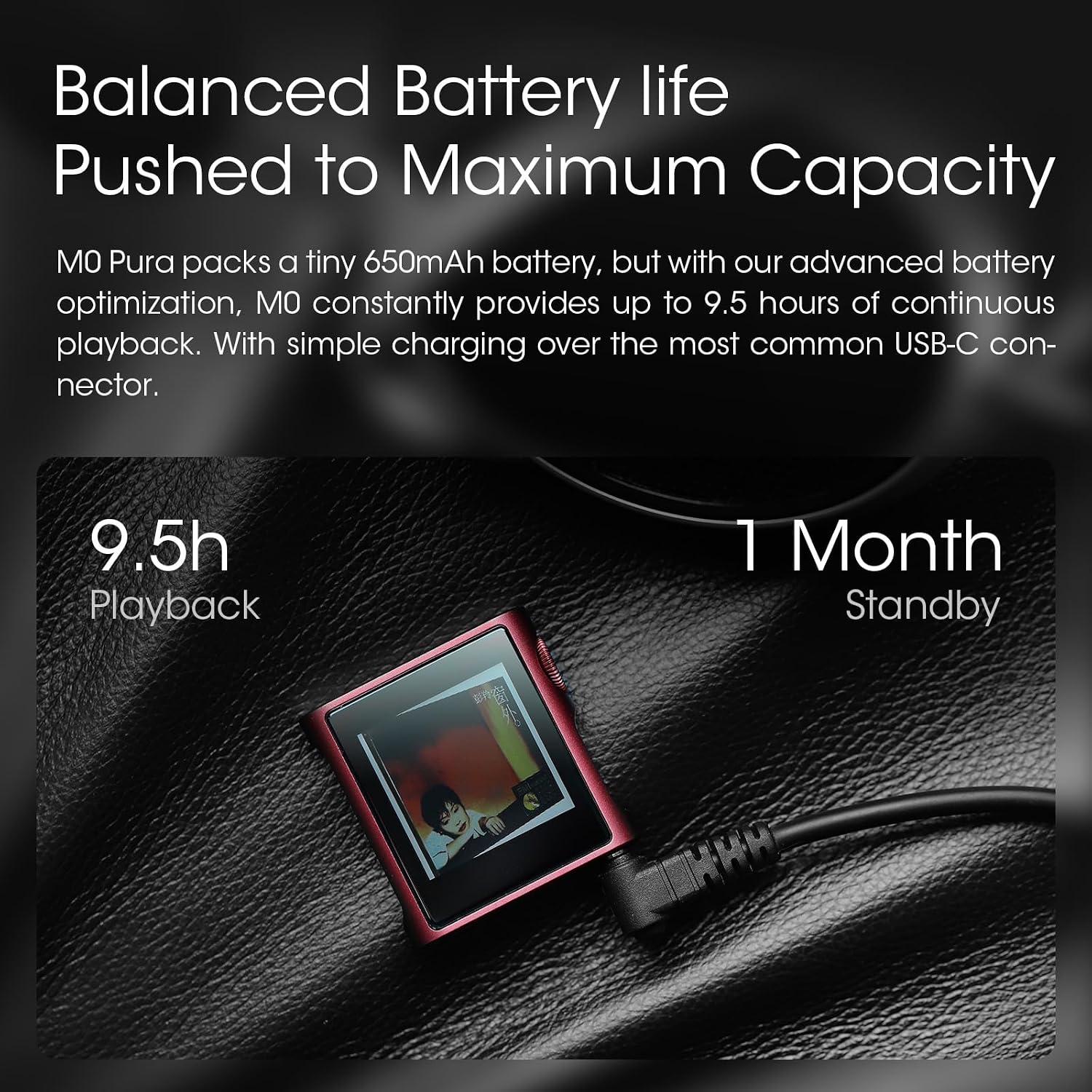 SHANLING M0 Pura Hi-Fi MP3 Player Portable Hi-Res Music Player, Bluetooth 5.0 Digital Audio Player, 2X CS43131 DAC,APP Control,3.5mm/Type-C Jack,384kHz /32bit,250mW@32Ω,MTouch OS (Berry Purple)