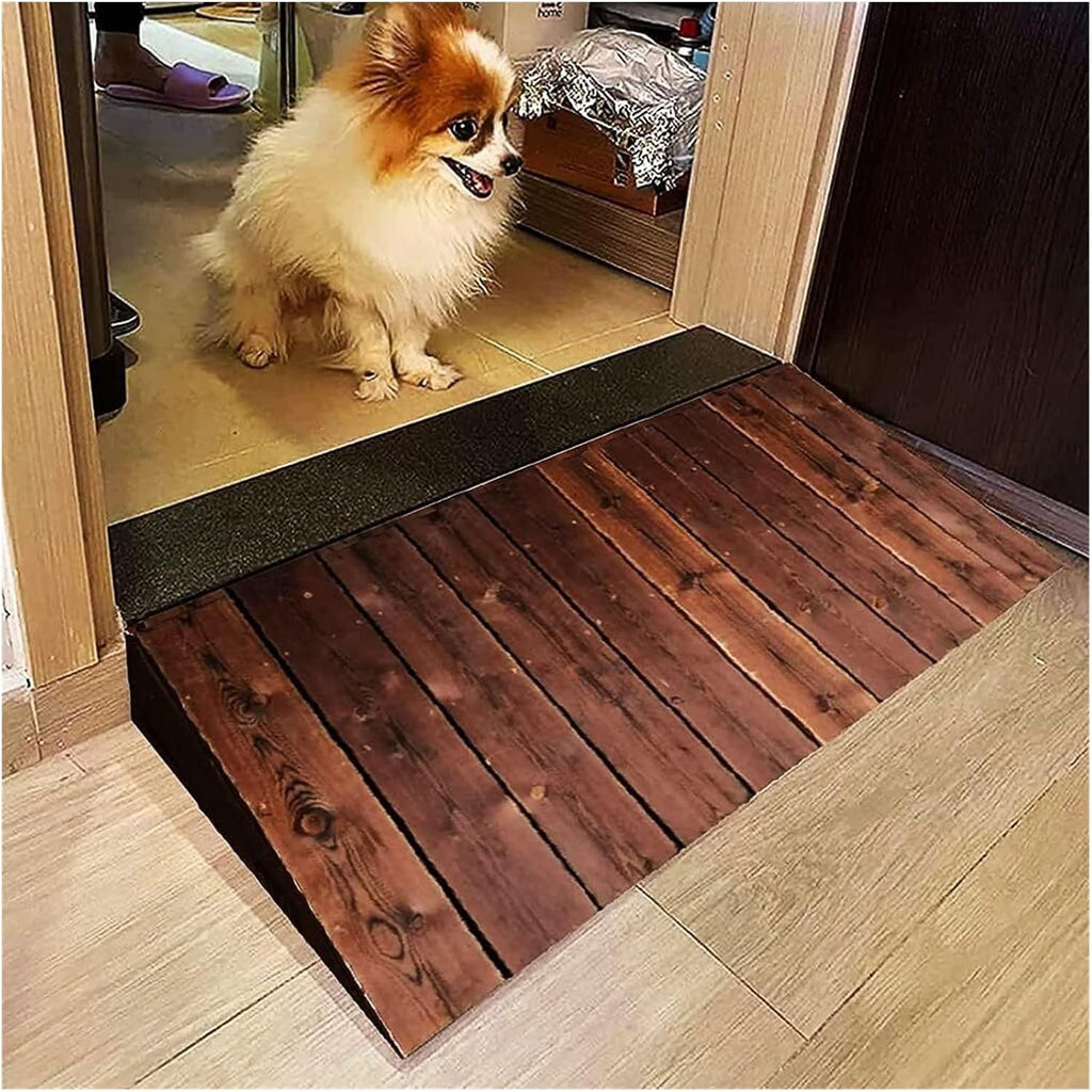 Wood Threshold Ramps 10/18/20/25cm Rise Entry Ramp,for Home/Steps/Stairs/Doorways/Curbs,Non Slip Surface,600lbs Capacity (Color : A, Size : 60x70x18cm(23.5x27.5x7in