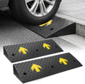 Magshion 2 Pack 5.3' Rise Rubber Curb Ramp for Driveway, 4400 lbs Capacity Per Ramp, 37.3' Wide Heavy Duty Threshold Ramp for Car, Wheelchair, RV, Trailer, Mower, Truck, Scooter & Motorcycle