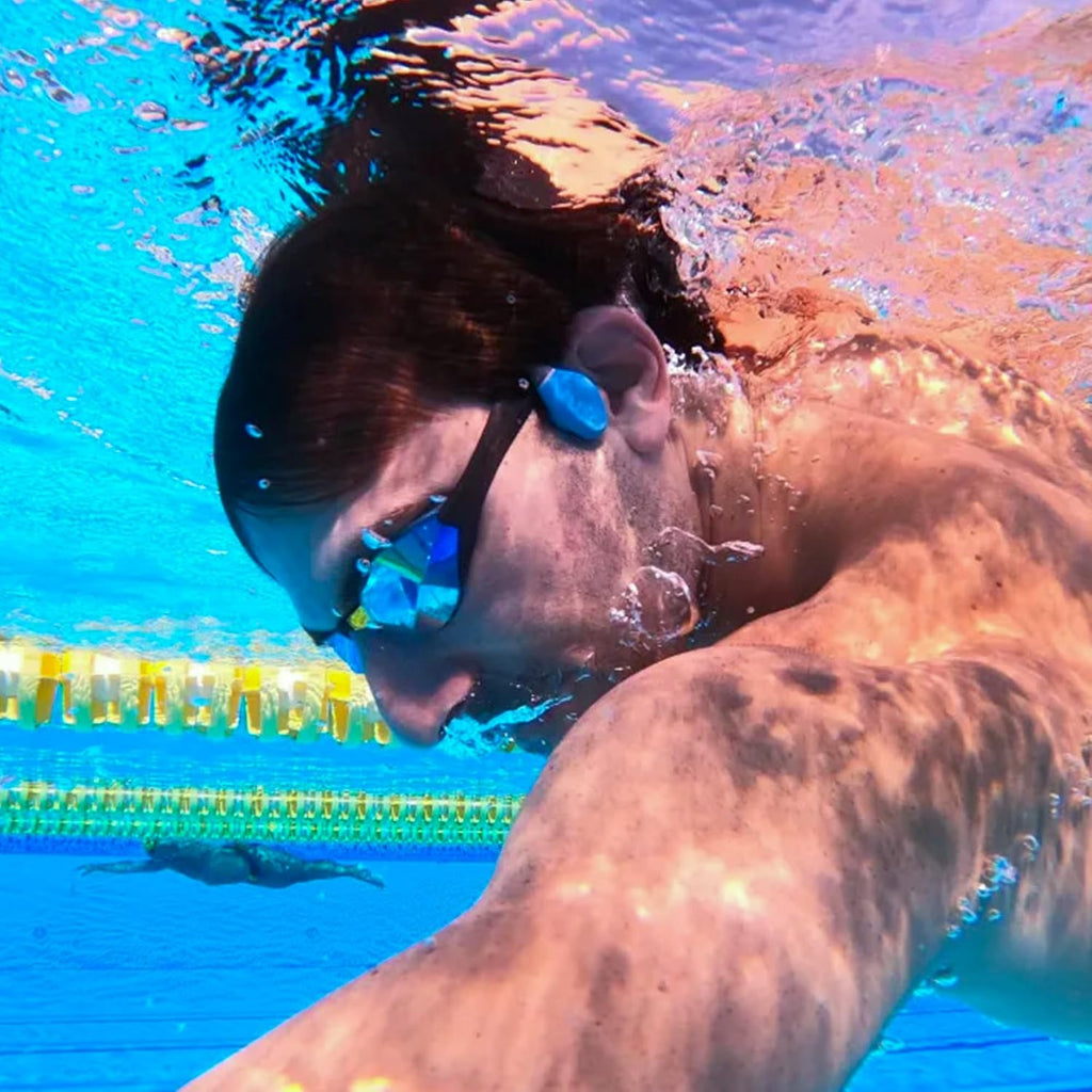 Seriously, No Mic and No Bluetooth Underwater - 100% Waterproof Swimbuds Bone Conduction 2 for Swimming | 16GB Onboard Storage and Bluetooth on Land