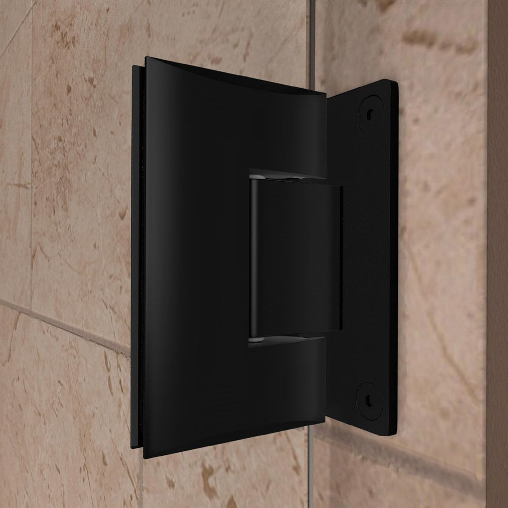 DreamLine Unidoor 26 in. W x 72 in. H Frameless Hinged Shower Door in Satin Black, SHDR-20267210F-09