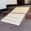 Wooden Threshold Ramps for Doorway 2-6inch Rise, Portable Entry Ramp Outdoor Curb Ramp, Non-Slip Wheelchairs Transition Ramp for Steps/Front Door/Patio/Garage, 2 Pcs ( Size : 13.3x11.8x5.1in/33.8x30x1