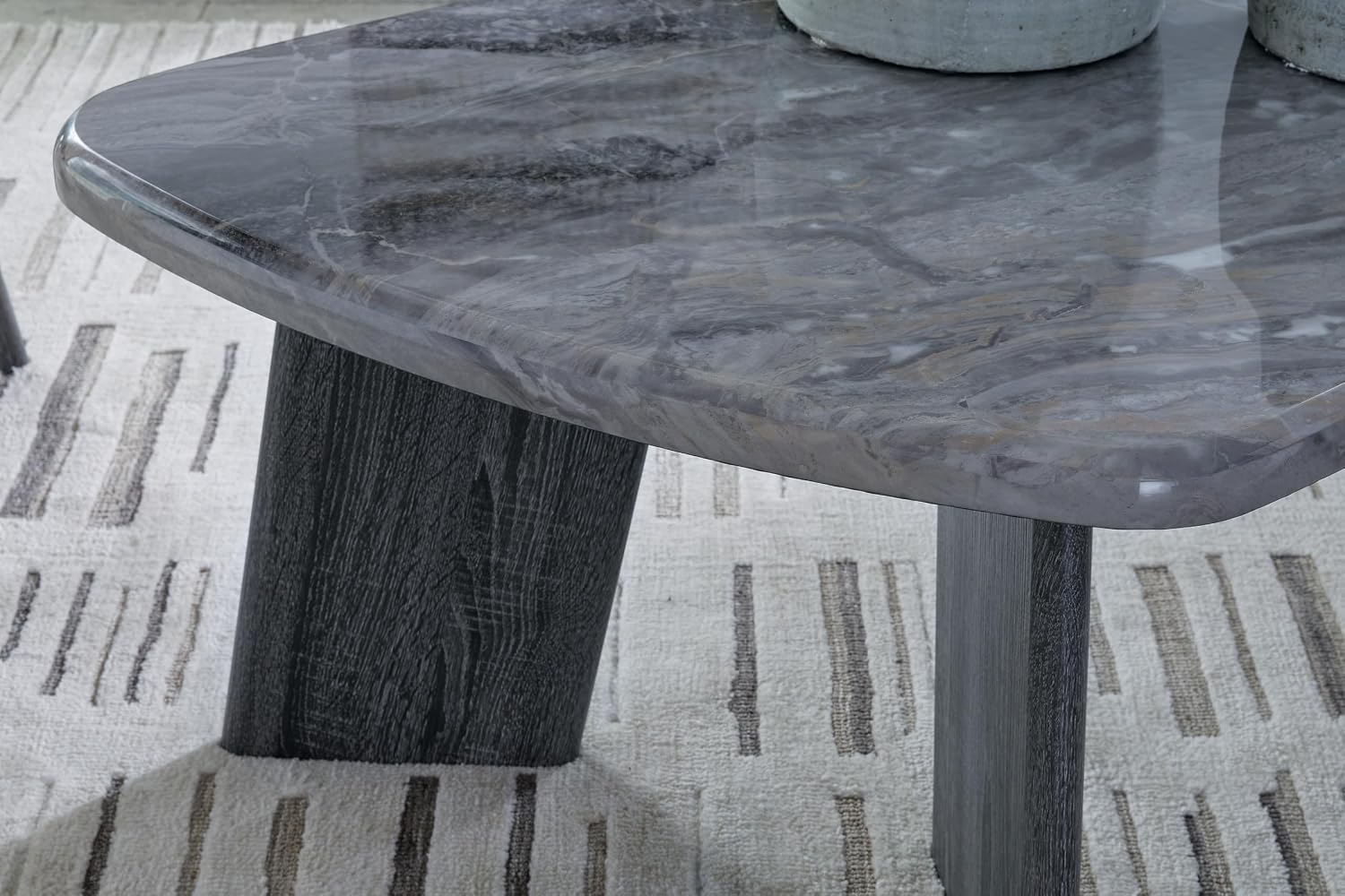 Signature Design by Ashley Bluebond Contemporary Table Set for Living Room, Set of 3, Gray