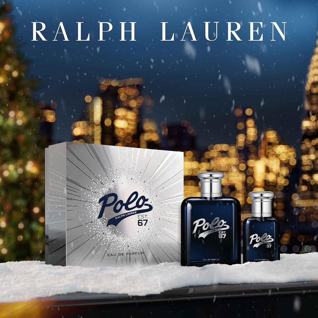 Ralph Lauren - Polo 67 Eau de Parfum - Men's Duo Cologne Set ($235 Value) - Woody & Fruity Scent - Full Size, 4.2 Fl Oz & Travel Size, 1.35 Fl Oz