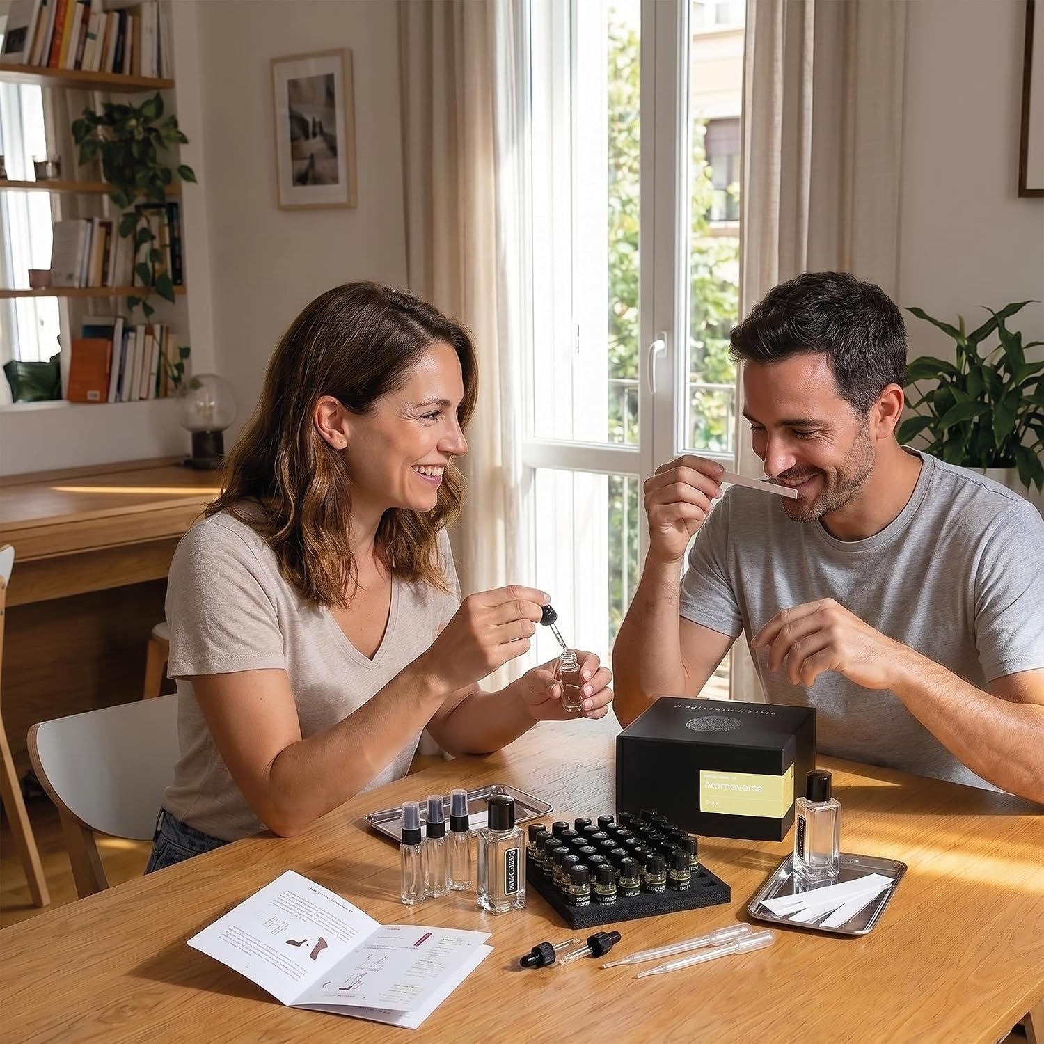Deux Perfume Making Kit - Make Your Own Perfume Kit for Women & Men with 30 Aromatic Ingredients, Spray Bottles, Droppers & 6 Recipes, Unisex Scents with Fresh, Amber, Floral, Musk Notes