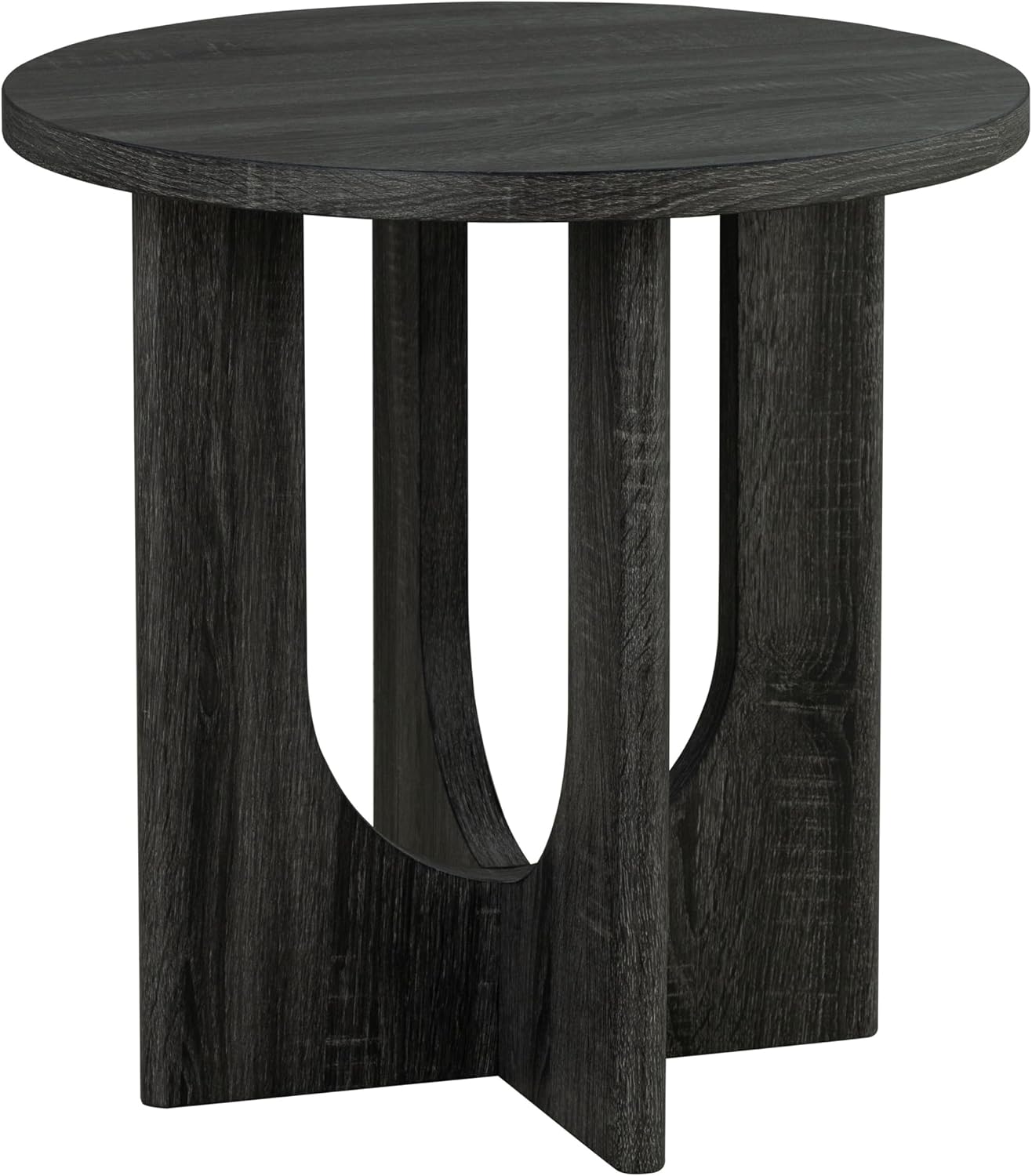 Furniture of America Ravyn Modern 3 Piece Round Coffee Table Set with Cutout Trestle Base, Living Room Set for Small Space, Home Office, Bedroom, Grey