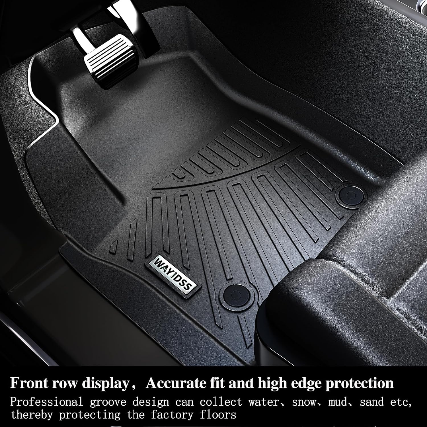 Floor Mats for 2023 2024 2025 2026 Cadillac Lyriq Lyriq-v & Trunk Mat TPE All Weather Protection 2 Rows Car Floor Liners with Cargo Liners