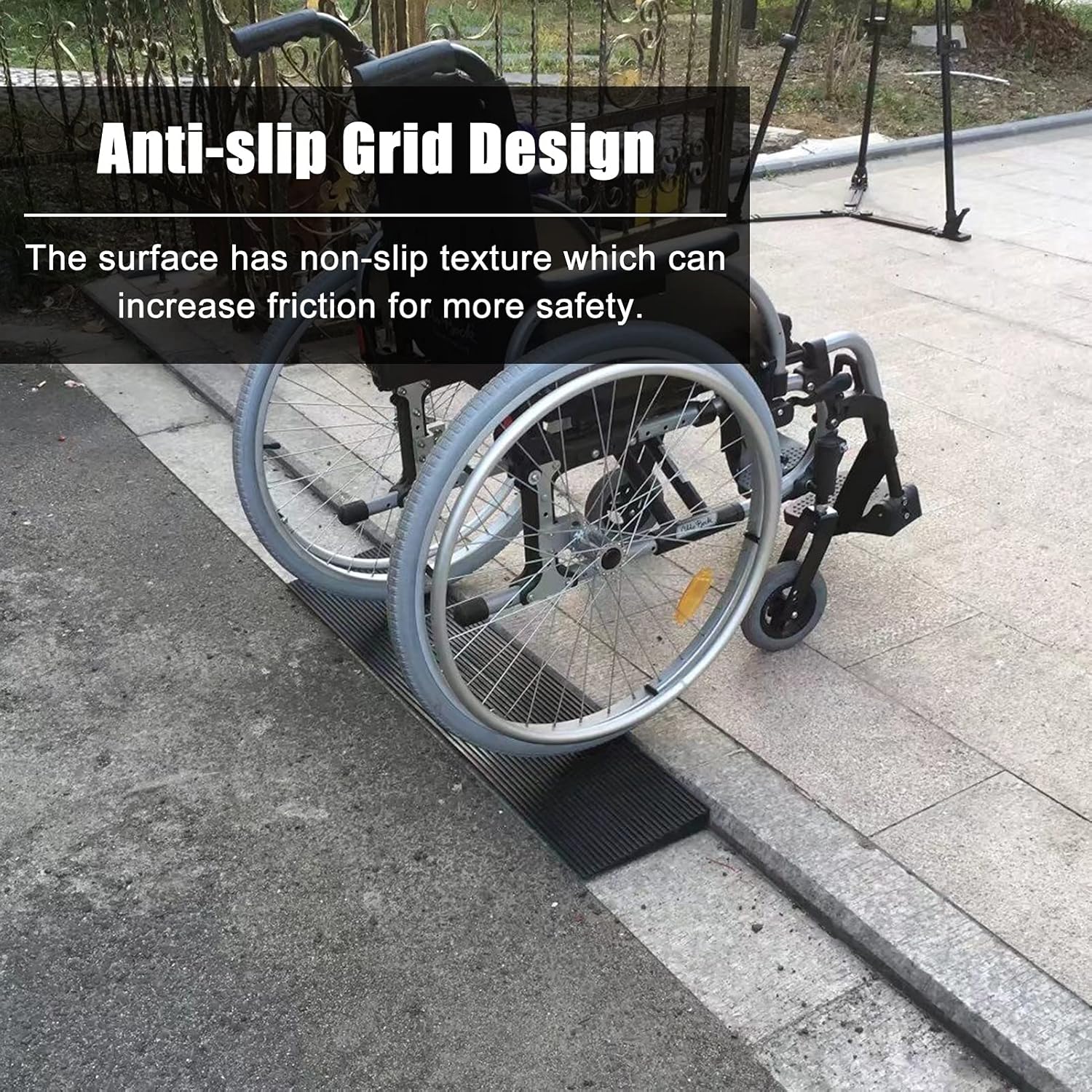 0.6inch / 1inch / 1.5inch / 2inch Rise Access Ramp, Entry Handicap Threshold Ramps, Doorways Steps Shed Non-Slip Wheelchairs Disabled Ramp (Size : 90x8x0.8cm)