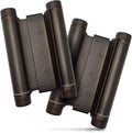 Swinging Cafe Doors - 6' Double Action Hinge – Heavy Duty Door Hinges for Saloon & Cafe Bar Swinging Doorways – Commercial Grade, Adjustable Tension for High Traffic Use, Oil-Rubbed Bronze, 2 Units