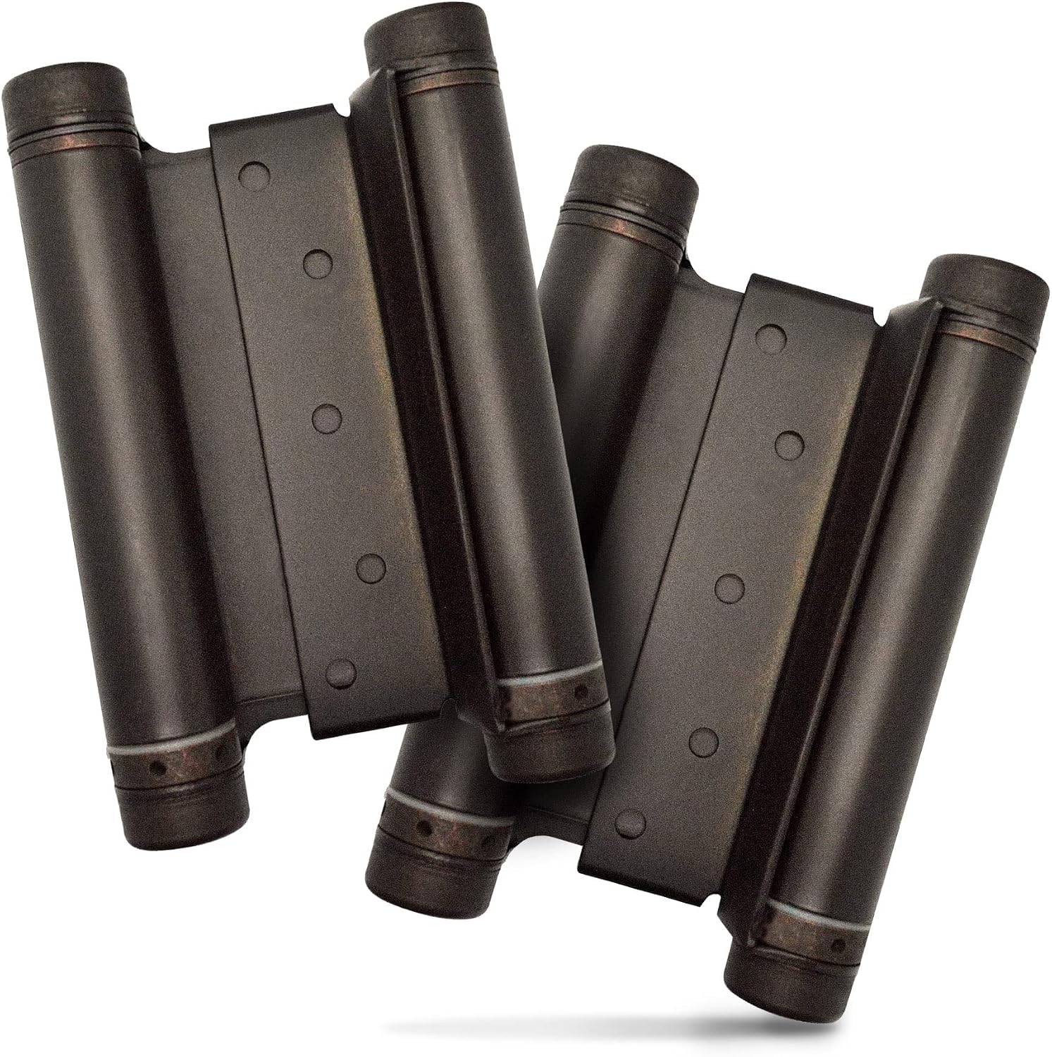 Swinging Cafe Doors - 6' Double Action Hinge – Heavy Duty Door Hinges for Saloon & Cafe Bar Swinging Doorways – Commercial Grade, Adjustable Tension for High Traffic Use, Oil-Rubbed Bronze, 2 Units