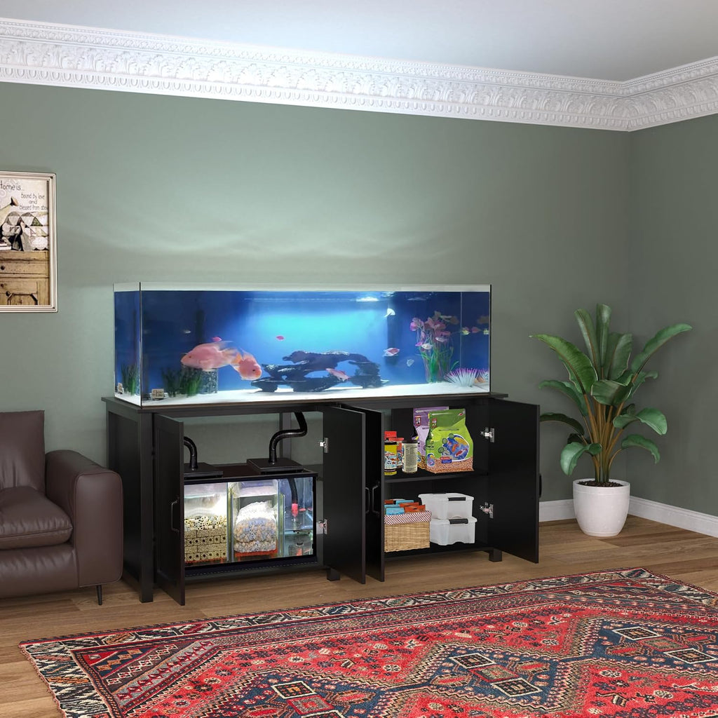 GDLF 100-150 Gallon Fish Tank Stand, 120 Gallon Tank Stand with 60'*24' Tabletop Fits 100/120/150 Volumns Aquariums,2200LBS Capacity Heavy Duty