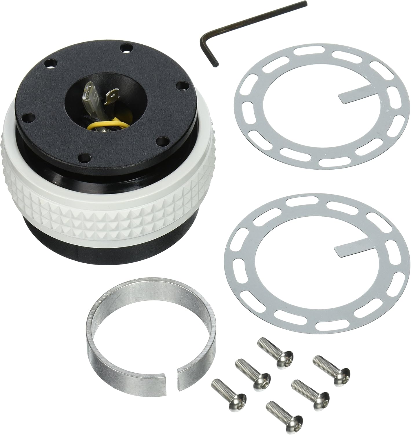 NRG Innovations SRK-210BK/GL Quick Release Kit (Black Body / Glow in the Dark Pyramid Ring)