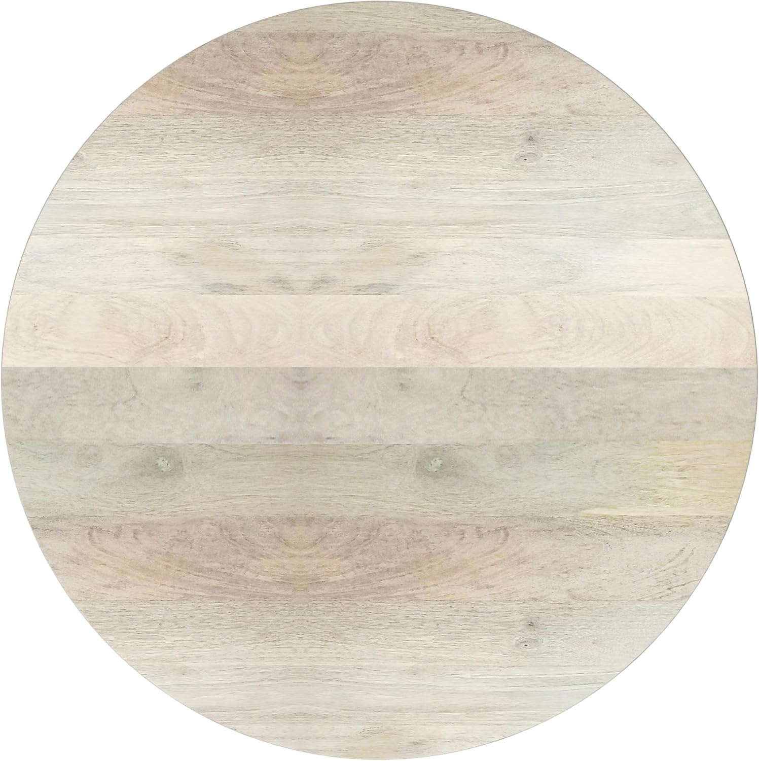 SIMPLIHOME Elmbrook End Table - 21 inch Wide Solid Mango Wood Round Drum Table with Vertical Panel Detailing in White Wash, Modern Nightstand or Plant Stand for Living Room or Bedroom, Assembled
