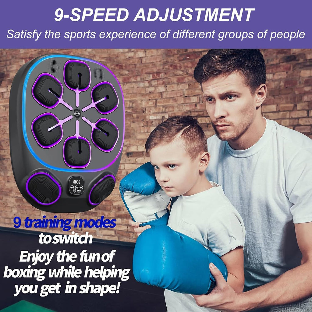 Smart Music Boxing Training Machine, Home Wall Mounted Workout Equipment, Lights Dummy Punching Bag Boxing Machine