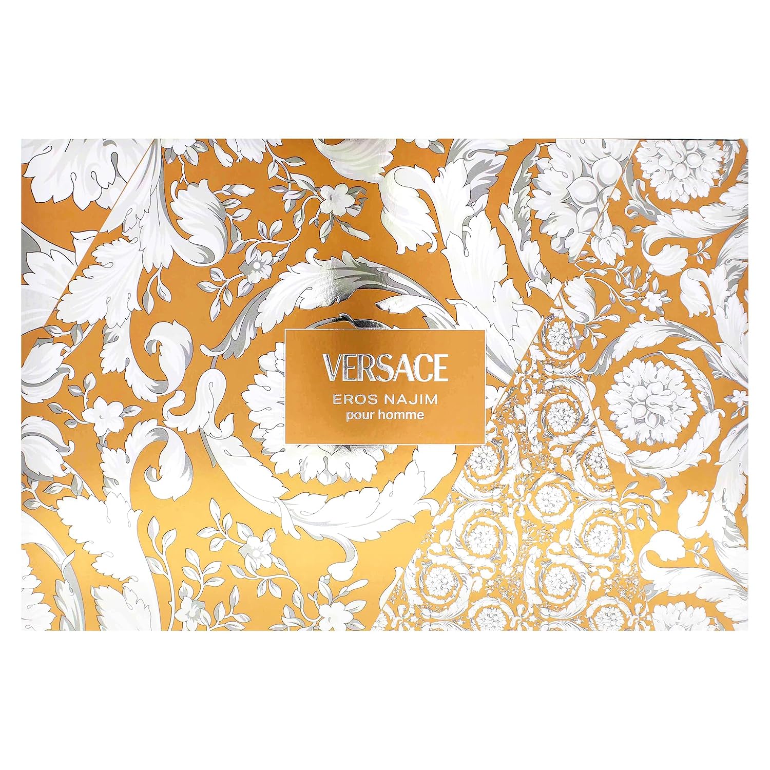 Eros Najim by Versace for Men - 3 Pc Gift Set 3.4oz Parfum Spray, 0.3oz Parfum Spray (Mini), Pouch