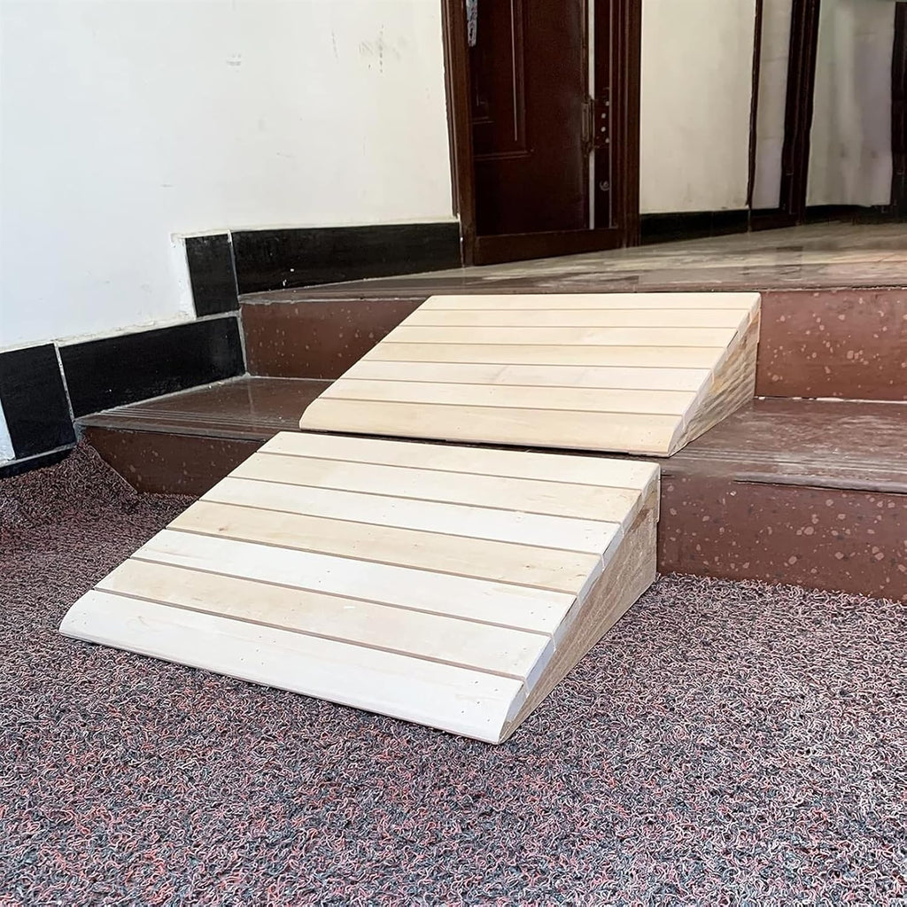Ramps Threshold Ramp, Non-Slip Garage Door Ramp 3inch/4inch/5inch/6inch Rise,Portable Handicap Threshold for Curb,Garden,Steps,Elderly,Wheelchairs(8cm/3.1in)