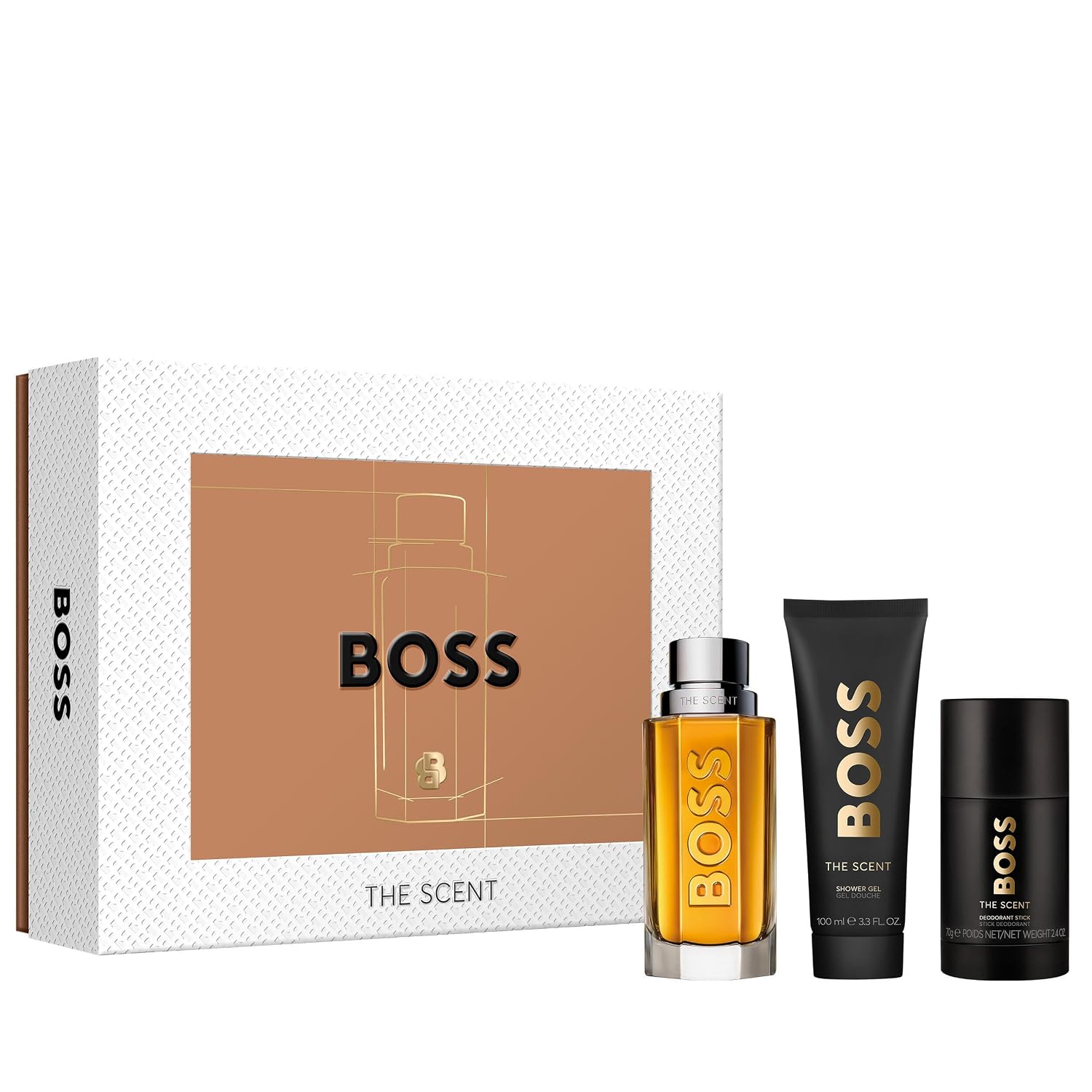 Hugo Boss The Scent Eau de Toilette – Ambery Men's Cologne – With Notes of Ginger, Manika Fruit & Leather Accords – Long Lasting Fragrance