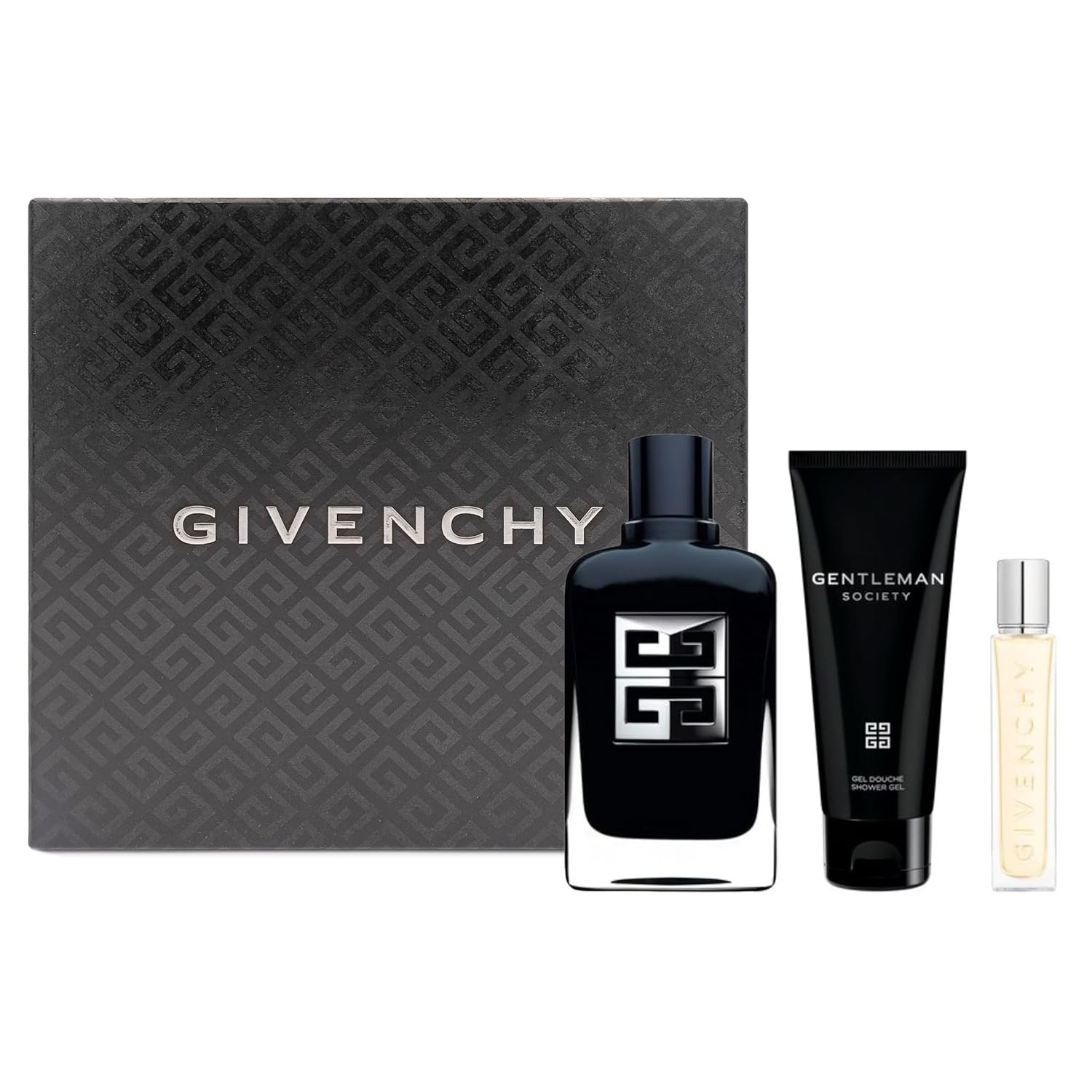 Givenchy Gentleman Society Gift Set (Eau de Parfum 3.4 Fl. Oz + Shower gel 2.5 Fl. Oz + Travel Size 0.42 Fl. Oz)