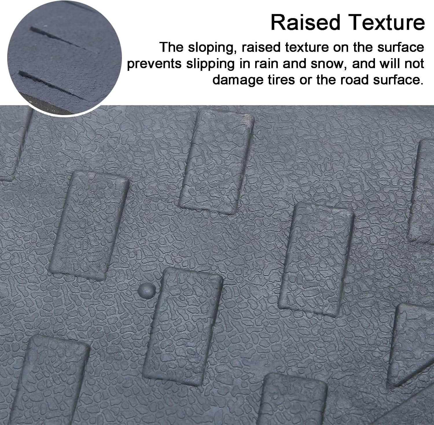Curb Ramp, 1.6' to 8' Rise Threshold Ramps for Doorways, 22000lbs Heavy Duty, for Forklifts, Trucks, Buses, Cars, Wheelchairs, Bikes(50x50x16cm/19.7x19.7x6.3in)
