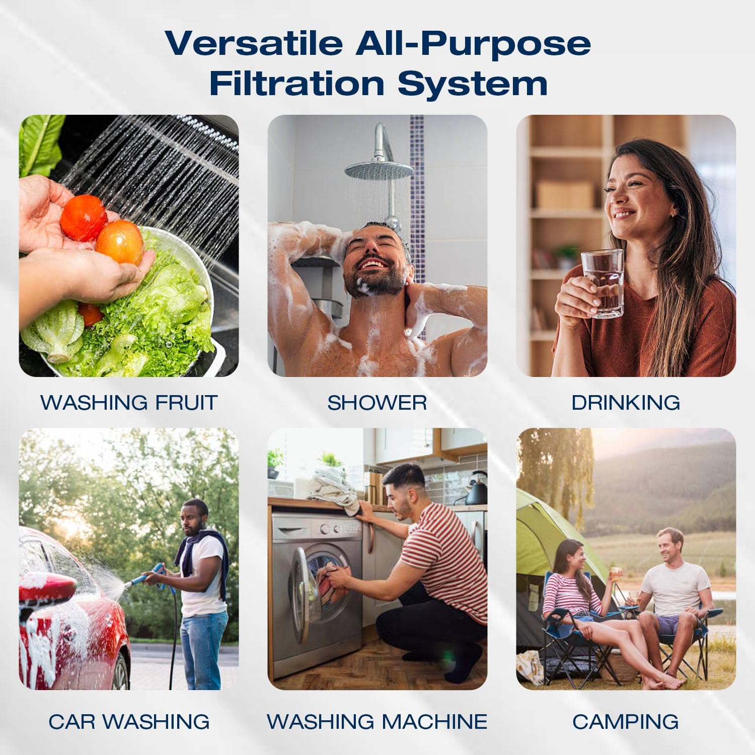 H&G Lifestyles Whole House Portable Water Softener 50,000 Gallons | Hose Filter for Hard Water,Inline Small Water Softener for Washing Machine Water Heater,Scale Inhibitor Filter