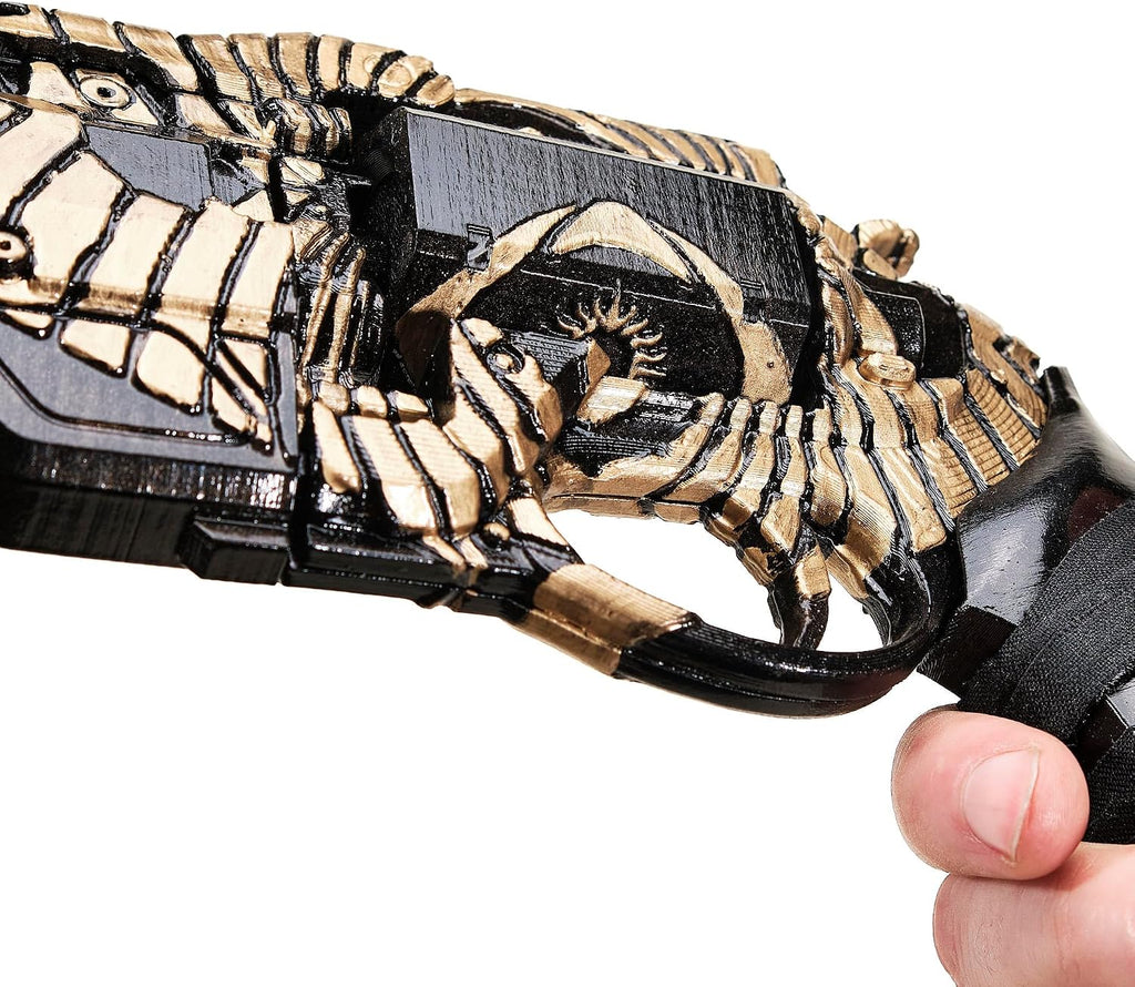 Ace of Spades – All In Ornament (Golden Edition) – Handmade D2 Prop Replica – Static Trigger, Collector Display Hand Cannon (Ace of Spades + Standard Stand)