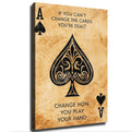 Vintage Ace of Spades Classic Motivational Poster Exquisite Art Decoration Suitable for Cafes Home Kitchens Bars Room Decor Canvas Wall Art Home Office Decoration Party Gifts (24×36inch-Framed)