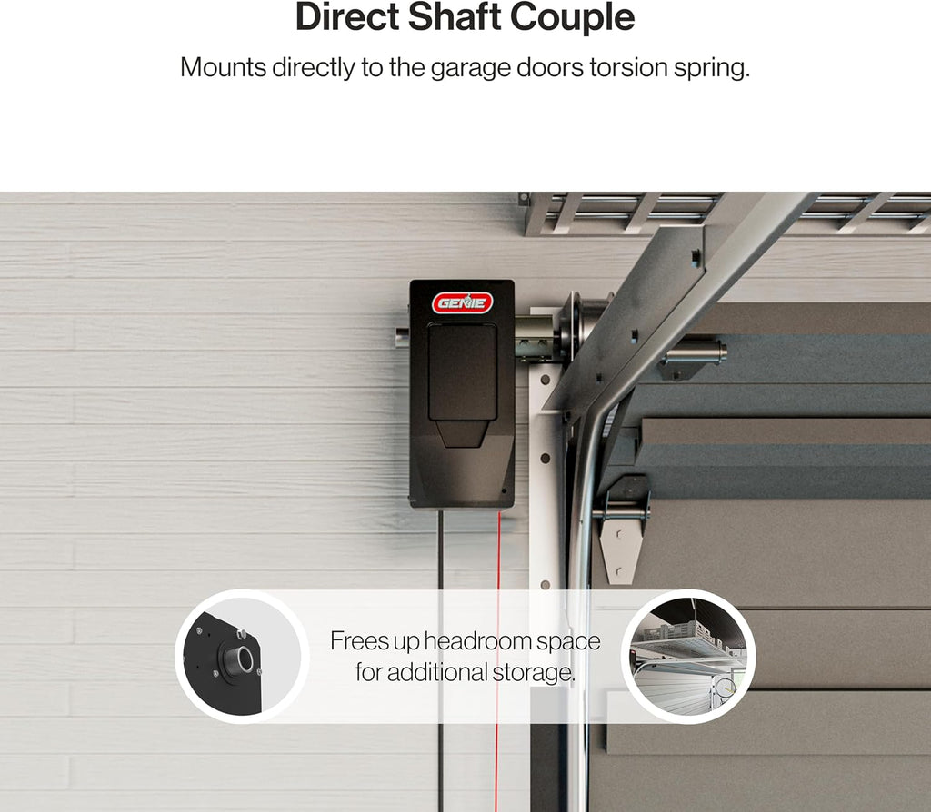 Genie 6072H-O Residential Wall Mounted Garage Door Opener, Black