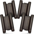 Swinging Cafe Doors - 6' Double Action Hinge – Heavy Duty Door Hinges for Saloon & Cafe Bar Swinging Doorways – Commercial Grade, Adjustable Tension for High Traffic Use, Oil-Rubbed Bronze, 4 Units