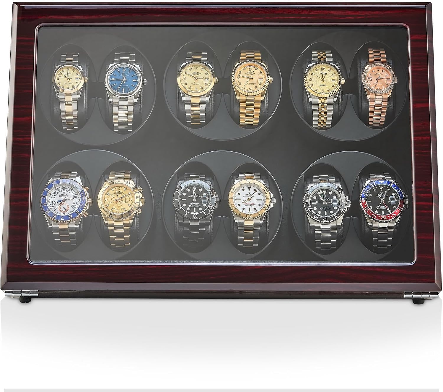 12 Watch Winder for Automatic Watches with Motor-Stop and Battery Option
