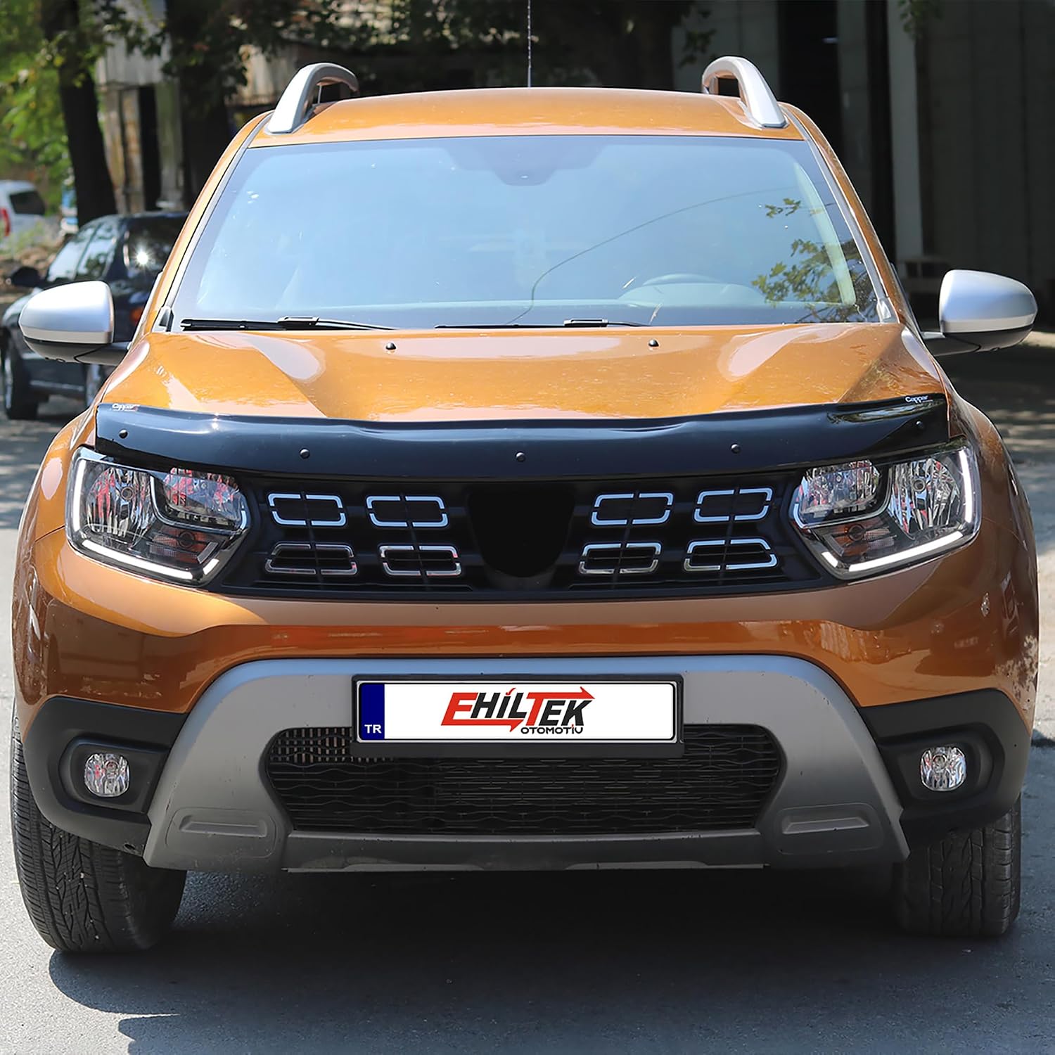 Hood Deflector Guard fits Renault Dacia Duster 2018-2023, Bugflector Bug & Bonnet Shields, Black ABS Hood Protector, Protects from Particles & Bug, All Weather Durable Car Exterior Accessories