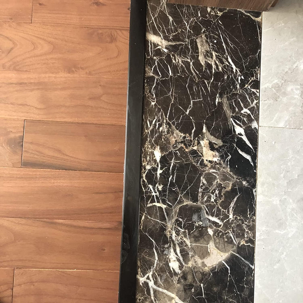 Doorway Uneven Floor Transition Strip, T Molding Floor Transition Strip, Wood to Tile Door Edge Trim Black, 2.2cm Wide Doorways Thresholds Self Adhesive, Home Office School Shop ( Size : Length 120cm/