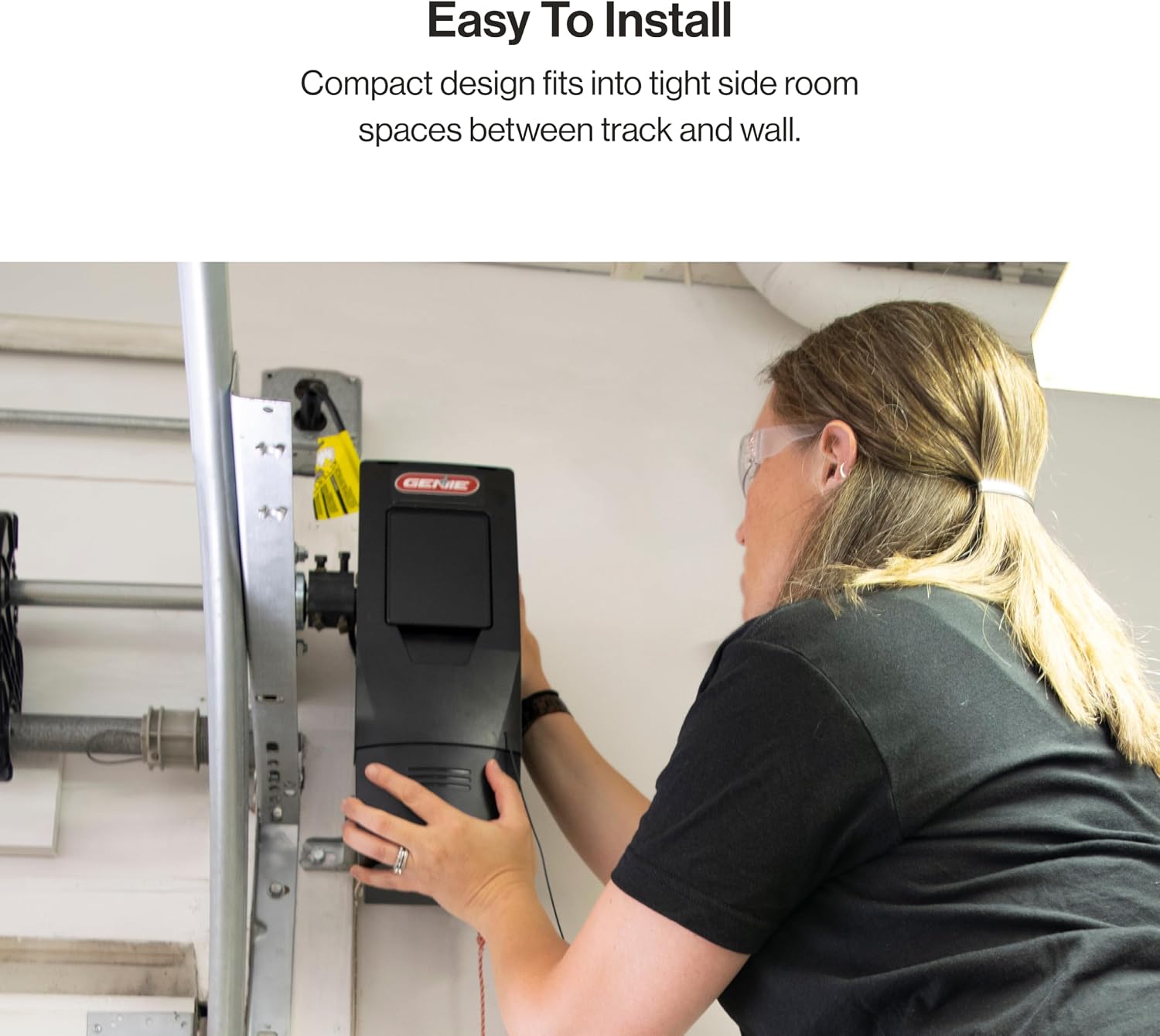 Genie 6072H-O Residential Wall Mounted Garage Door Opener, Black