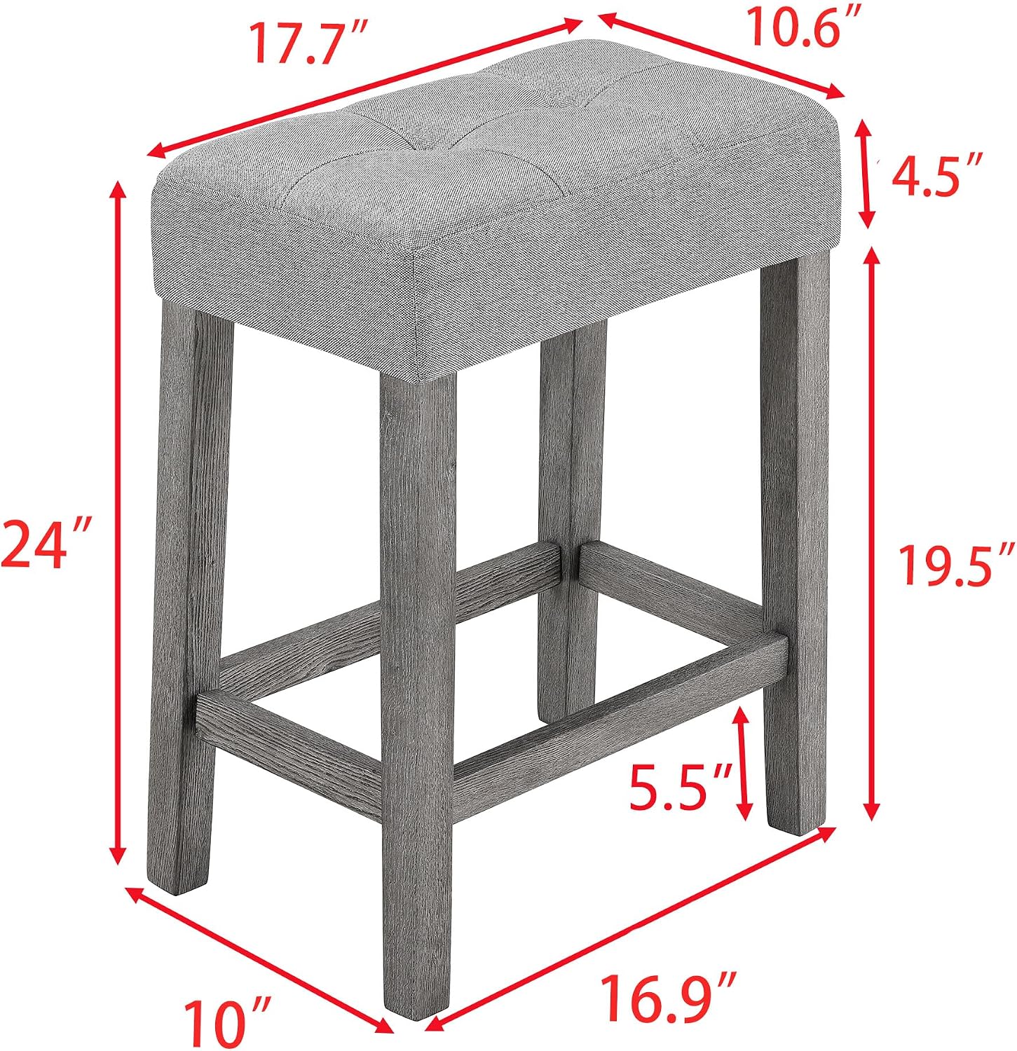 Merax 4 Piece Bar Table Set with Power Outlet,Industrial Breakfast Dining Table and Chairs Set with 3 Padded Stools,for Living Room,Game Room(Gray)