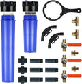 Aquasana Whole House Water Filter System Professional Installation Kit | Brass Components | 3/4' Fittings | Includes 20' Pre-Filter and 10' Post-Filter | Includes Bypass | EQ-1000-075