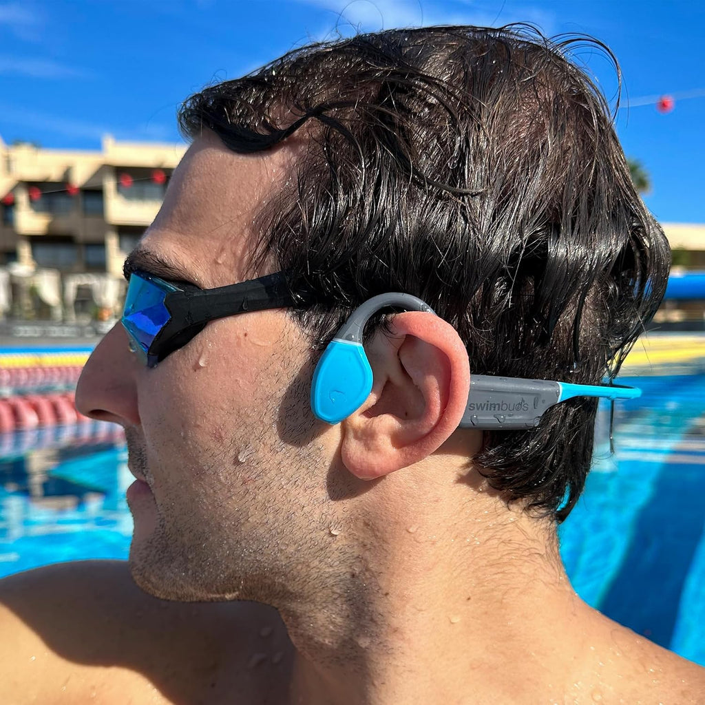Seriously, No Mic and No Bluetooth Underwater - 100% Waterproof Swimbuds Bone Conduction 2 for Swimming | 16GB Onboard Storage and Bluetooth on Land