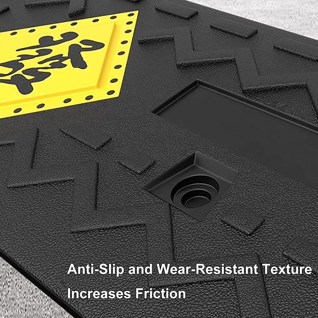 Auto Curb Ramps, Rubber Ramp, 1.6-5.9 In Rise Height Driveway Ramp, Door Threshold Ramp, for Driveway, Loading Dock, Sidewalk, Car, Scooter, Bike, Motorcycle, Wheelchair, Golf Cart(100*25*8cm