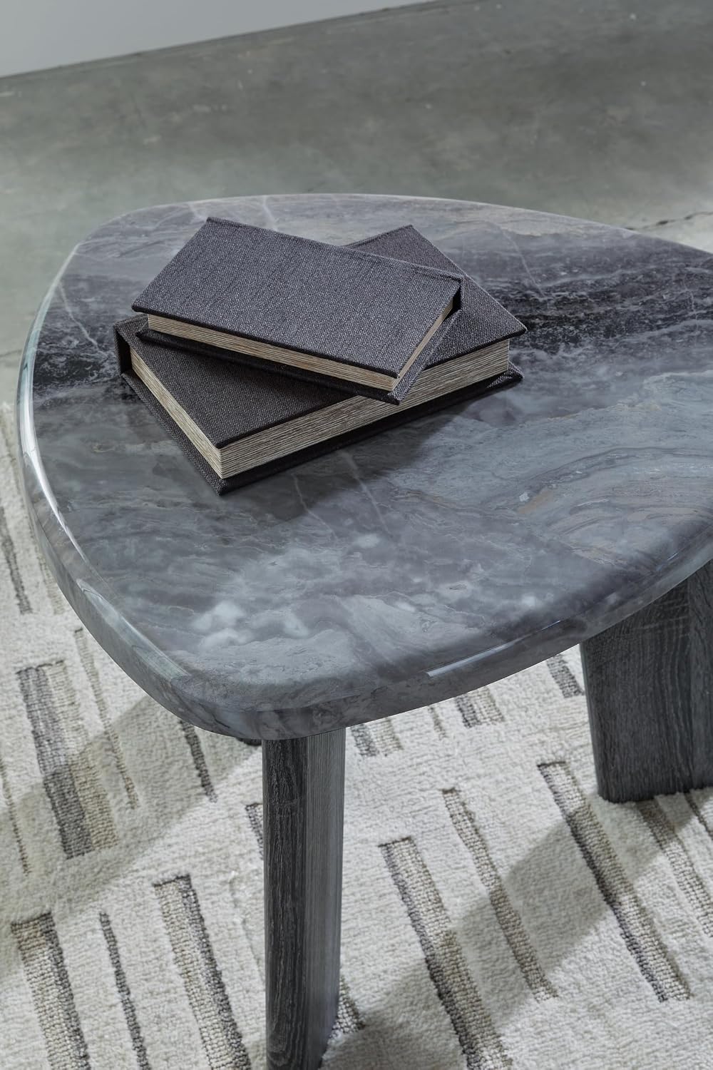 Signature Design by Ashley Bluebond Contemporary Table Set for Living Room, Set of 3, Gray