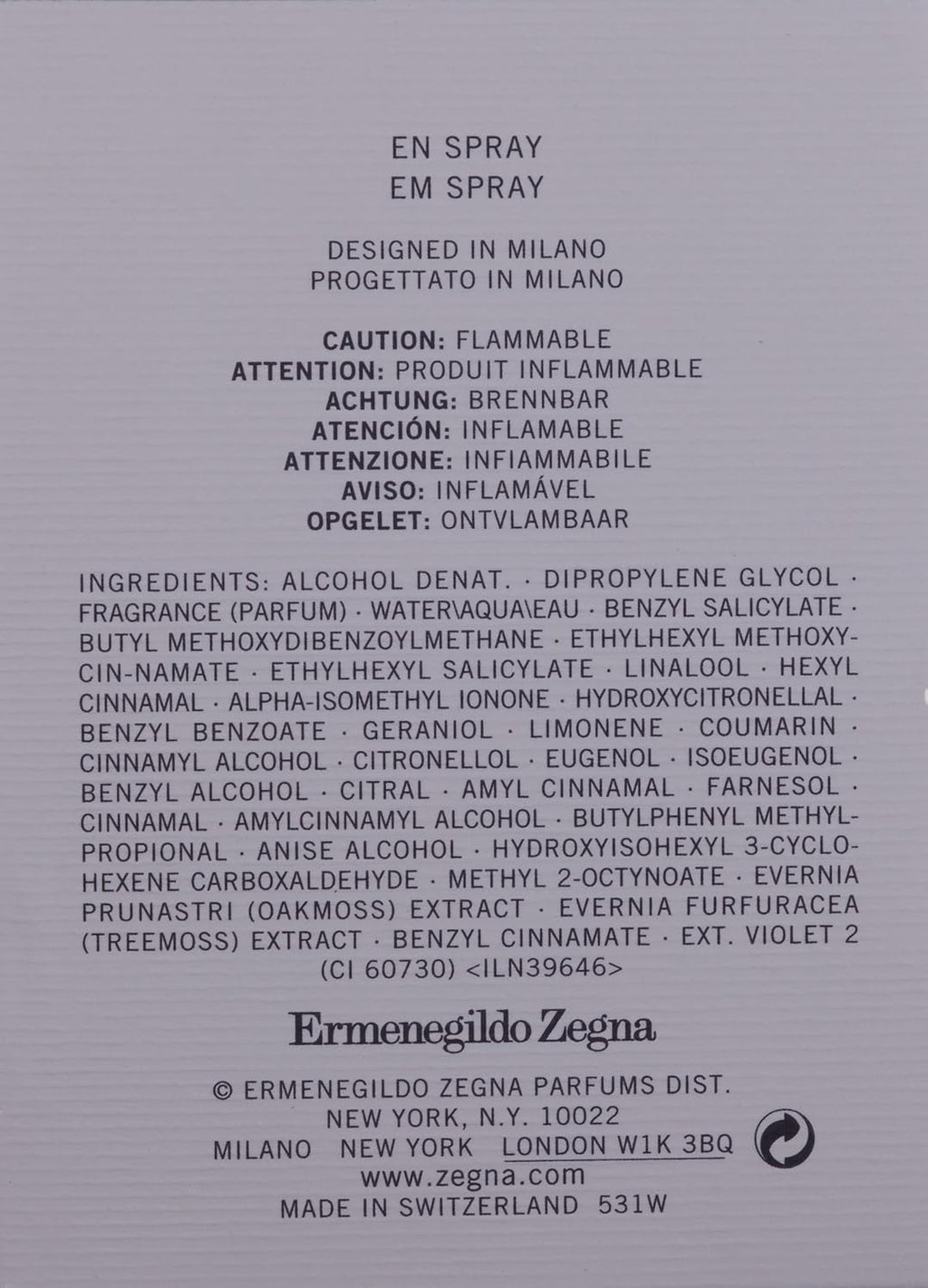 Ermenegildo Zegna Uomo for Men Eau de Toilette Spray, 1 Ounce