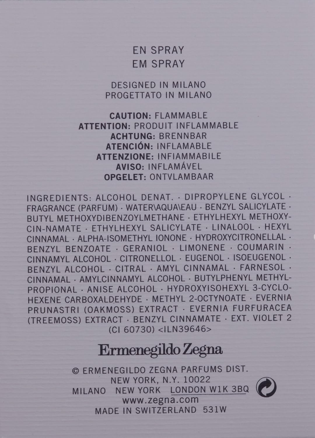 Ermenegildo Zegna Uomo for Men Eau de Toilette Spray, 1 Ounce