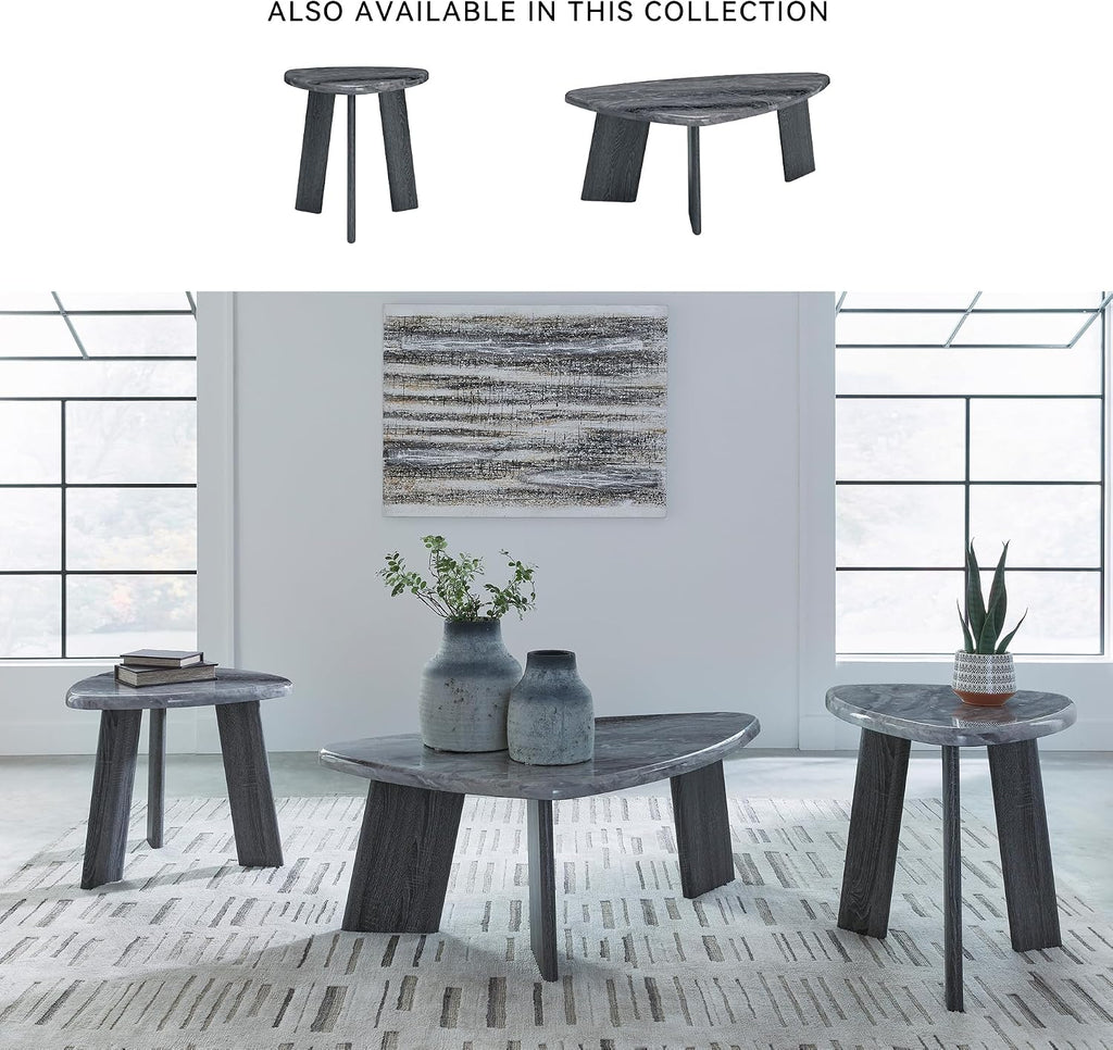 Signature Design by Ashley Bluebond Contemporary Table Set for Living Room, Set of 3, Gray