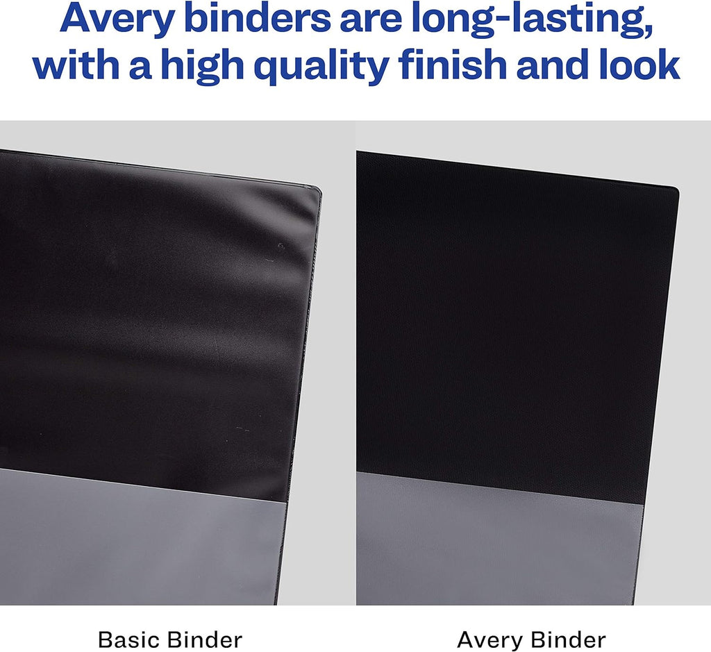 Avery Heavy-Duty View 3 Ring Binder, Extra Wide, 1.5' EZD Rings, 1 White Binder (01319) (Pack of 12)