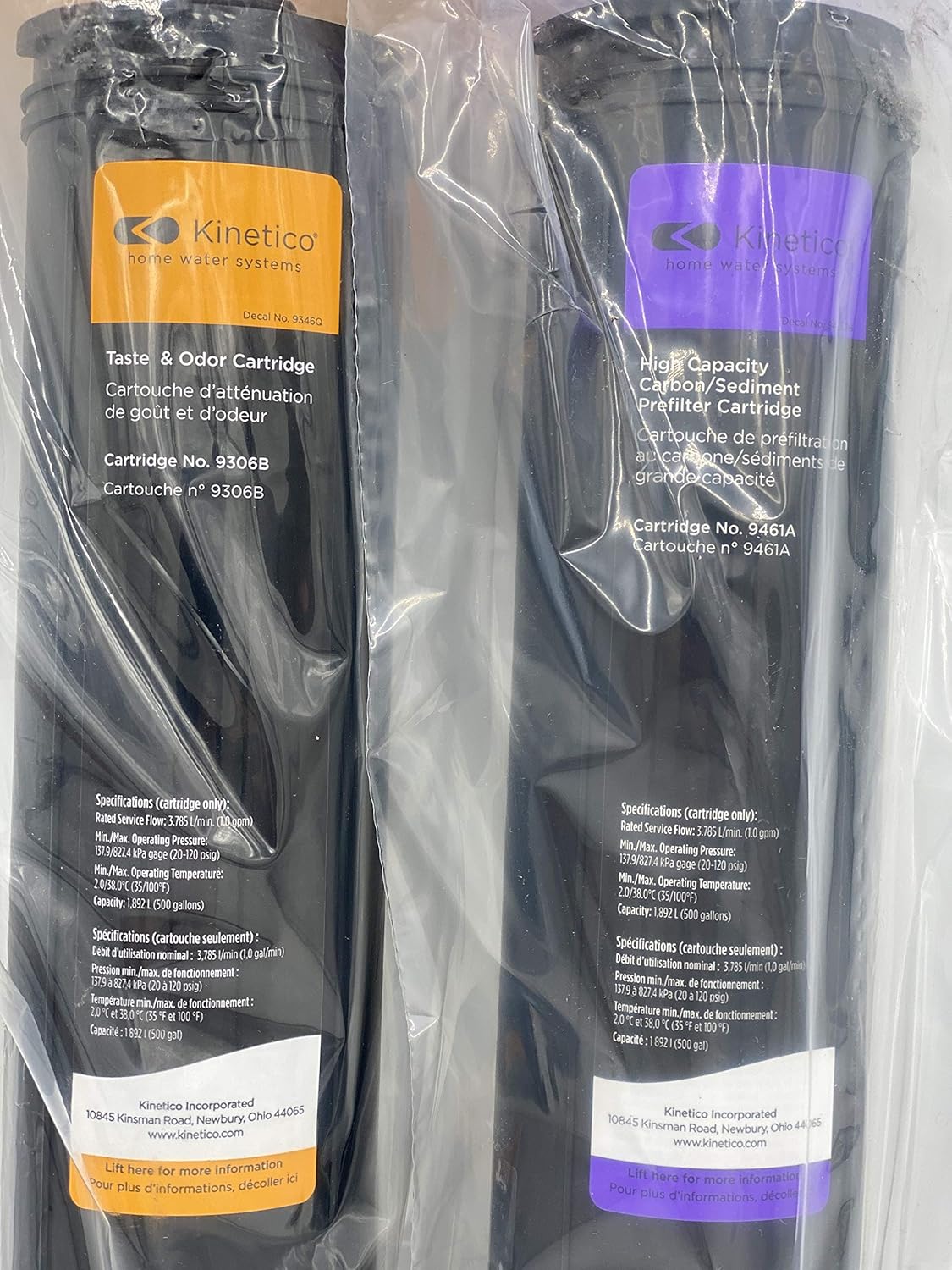 K5 REVERSE OSMOSIS SET OF TASTE ODOR 9306B & CARBON SEDIMENT FILTER 9461A