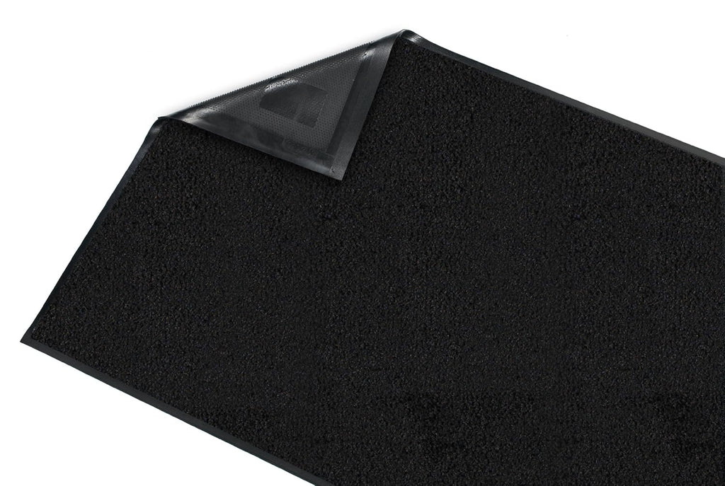 Guardian Platinum Series Indoor Wiper Floor Mat, Rubber with Nylon Carpet, 6'x8', Black