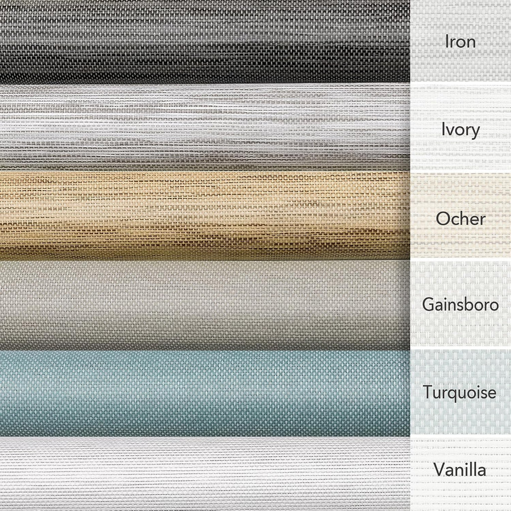 GoDear Design 99.99% Blackout Magnetic Roman Shades for Windows, No Drill Cordless Woven Fabric Blinds for Bedroom & Living Room, Thermal Insulated Door Window Curtains & Blinds, 35' W x 65' L, Iron