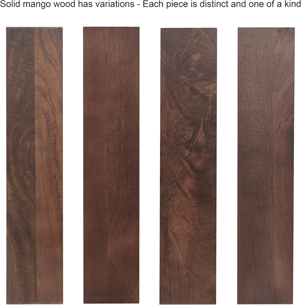 Kate and Laurel Dahl Transitional Rectangular Coffee Table; 36 x 20 x 18; Walnut Brown; Modern Rectangle Living Room Table with Solid Mango Wood Construction and Extra Underlying Storage