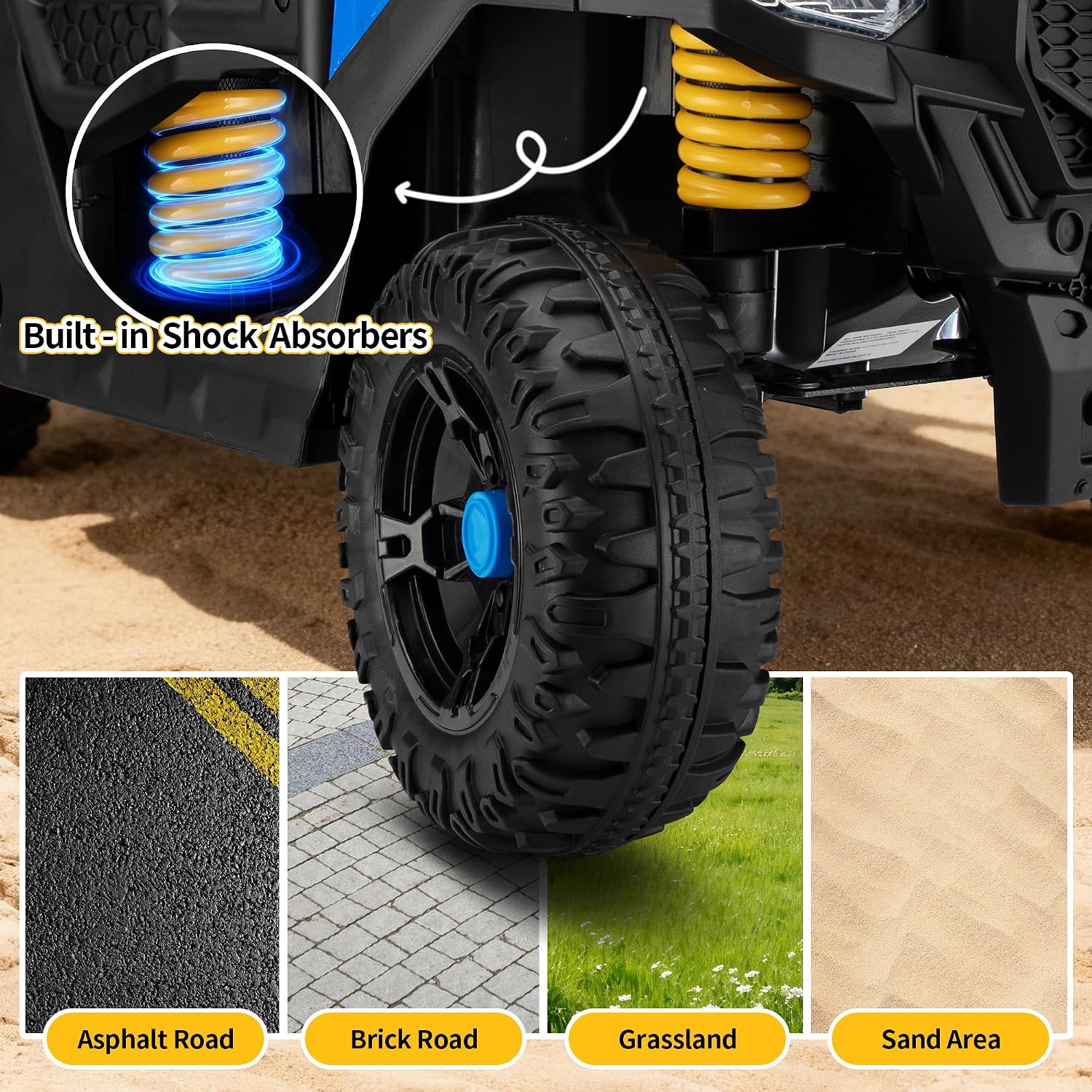 TOBBI Ride on Dump Truck with Electric Dump, Ride on Car with Remote Control, Kids Car to Drive Battery Power Wheels Electric Car Toys for Kids Toddlers Aged 3-8 with Music Player LED Light