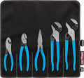 CHANNELLOCK TOOL ROLL-3 5pc Professional Pliers Set with Tool Roll, Made in USA, Includes Straight Jaw Tongue & Groove, Cutting, Long Nose, and Slip Joint Pliers, Forged High Carbon Steel