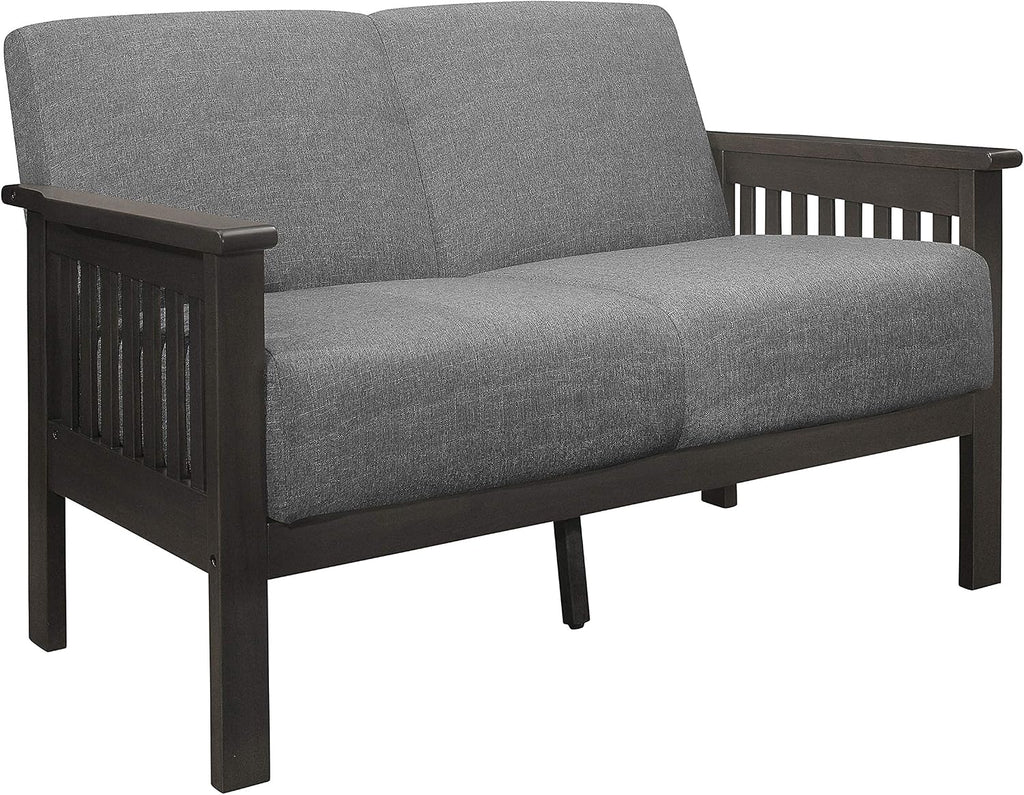 Lexicon Noel 49.5' W Fabric Living Room Sofa Loveseat, Gray